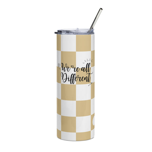 WE'RE ALL DIFFERENT | STAINLESS TUMBLER CHECKERED