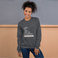 grey crewneck sweatshirt with words learn the signs. love the differences. autism awareness