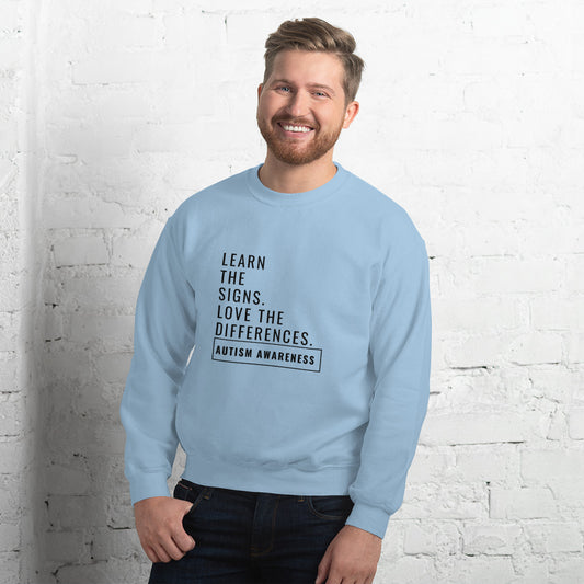 Men/Women Learn The Signs Crew Neck