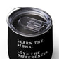 LEARN THE SIGNS | BLACK WINE TUMBLER